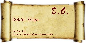 Dobár Olga névjegykártya