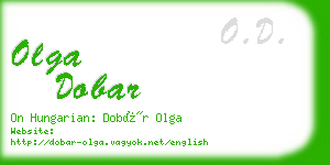 olga dobar business card